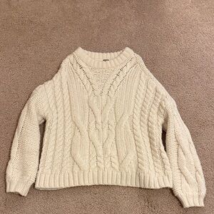 Cozy Cream Aerie oversized Cable Knit Sweater